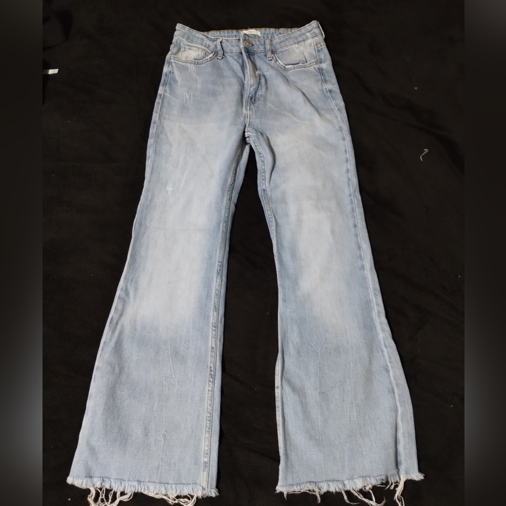 Flared jeans denim, form-fitting